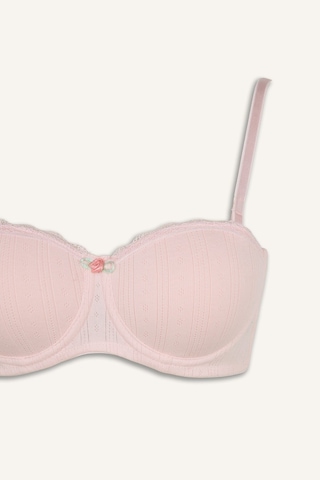 Defacto %100 Pamuk Kaplı Pedli Balenli Straplez Sütyen H6959ax26sppn447 Pembe-pn447