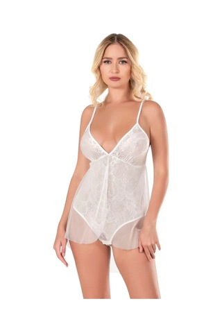 Naam Ekru Jakarlı Bodysuit Gecelik Çok Renkli