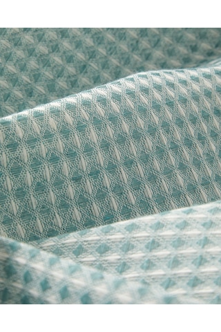 Modern Grid Tek Kişilik Pike 150x220 Cm Seledon