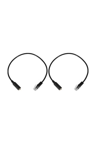 Fortunelane Cisco Ip Telefon Adaptörü: 3.5mm Trrs Dişi - 4p4c Erkek, İphone Kulaklık İle Uyumlu, 31cm Siyah, 2 Adet