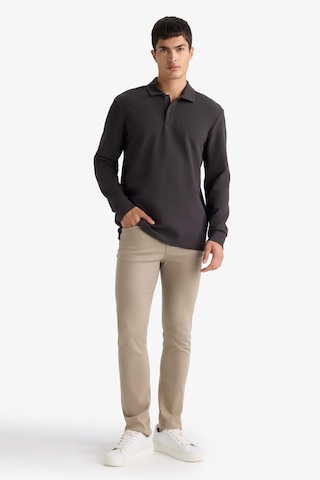 Defacto Regular Fıt Polo Yaka Waffle Sweatshirt F0301AX25AU Antrasit