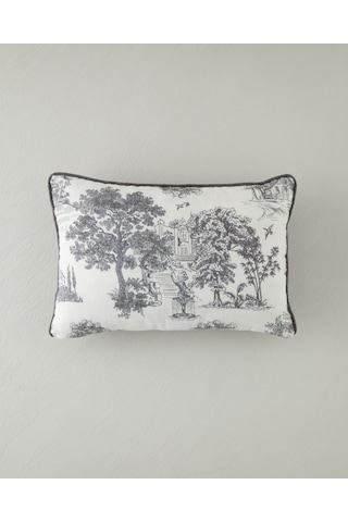 English Home Morava Dolgulu Kırlent 35x50 Cm Siyah - Beyaz
