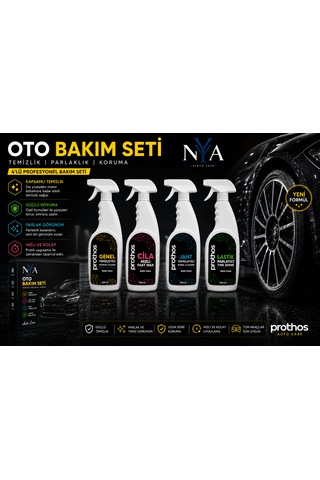 Nya Ultimate Oto Bakım Seti 4'lü Profesyonel Temizlik Ve Parlaklık Paketi