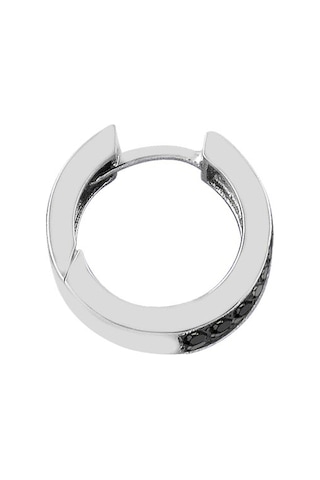 Sirius Pırlanta Siyah Pırlantalı Halka Erkek Küpesi  0804E0134