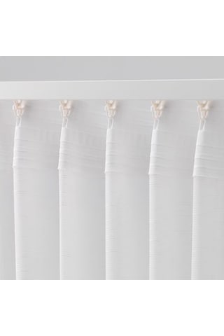 Tül Perde-Fon Perde /2 Kanat, MeridyenDukkan Beyaz Renk 145x300 c