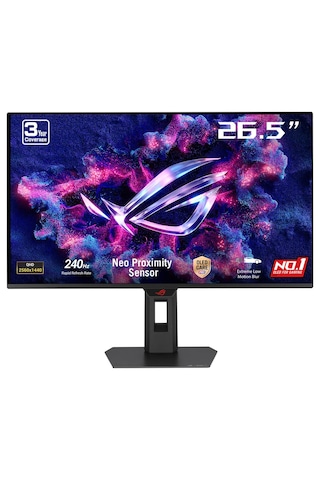 Asus Rog Strix Oled Xg27aqdmesz 26.5 İnç 240hz 0.03ms 2k Qhd Adaptive Sync Qd-oled Pivot Gaming Monitör