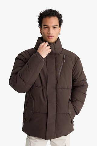 Defacto Su İtici Regular Fit Dik Yaka İç Cepli Fermuarlı Cepli Mont F5711ax25wnbn338 Kahve-bn338
