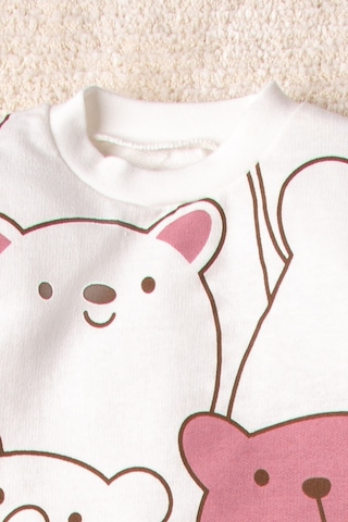 Mai Perla Smile Bear Nose 2'li Unisex Bebek Alt Üst Takım Mercan