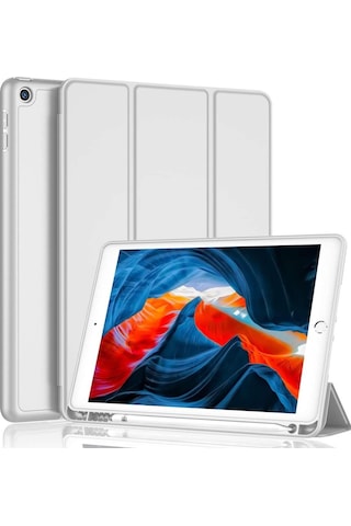 Apple Uyumlu iPad Air 1 9.7" Kılıf Kalem Bölmeli Smart Case A1474 A1475 A1476