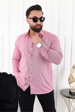 Mcz Giyim Pembe Renk Regular Klasik Erkek Gömlek
