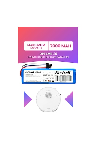 Dreame L10 Uyumlu Batarya Maksimum Kapasite 7000mah Pil