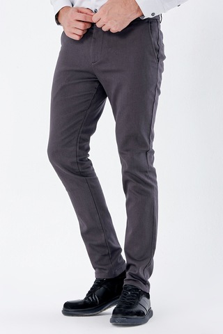 Koyu Antrasit Desenli Armürlü Pamuklu Yan Cepli Slim Fit Dar Kesim Casual Pantolon 1003235120-koyu Antrasit Koyu Antrasit