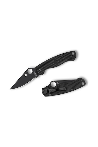 Spyderco Para Military 2 Salt Black G10 Cpm Magnacut Black Blade Plainedge Kamp Çakı Siyah 41905726