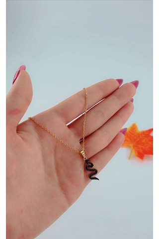 Bhs Life Kadın Yılan Model Gold Renk Çelik Kolye Altın