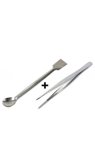 Spatül Öğrenci Tipi + Penset Düz Ssivri Uçlu 13 Cm Nikel Kaplama