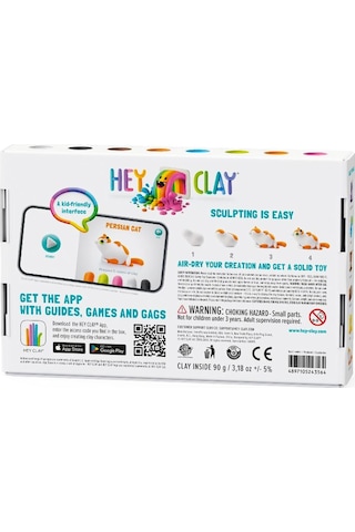 Hey Clay Hava İle Kuruyan Kil 6'lı Kutu - Sevimli Evcil Hayvanlar İran Kedisi, Fare, Chihuahua