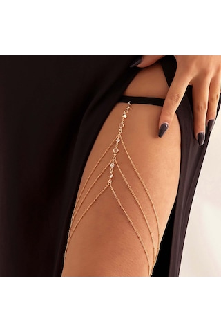 Homyl Kadınlar Için Uyluk Zinciri Kolay Giyilebilir Doğum Altın