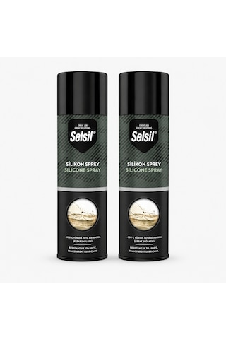 Selsil Silikon Sprey 500 Ml Şeffaf Yağlayıcı Su İtici Ve Ses Önleyici Bakım Spreyi 2 Adet