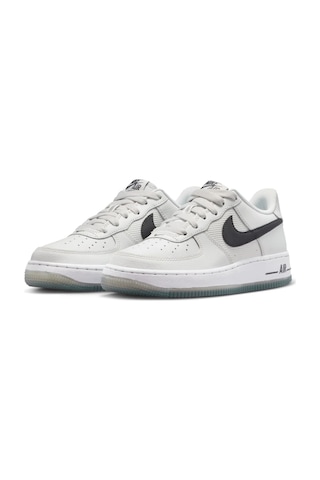 Nike Air Force 1 Af1 Gs Leather Unisex Sneaker Hakiki Deri Reflektörlü Günlük Spor Ayakkabı Gri
