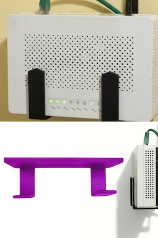 Kendinden Yapışkanlı Mor Duvara Asılabilir Modem Adsl Wifi Router Saklama Duvara Montaj Kutusu Organizer Raf