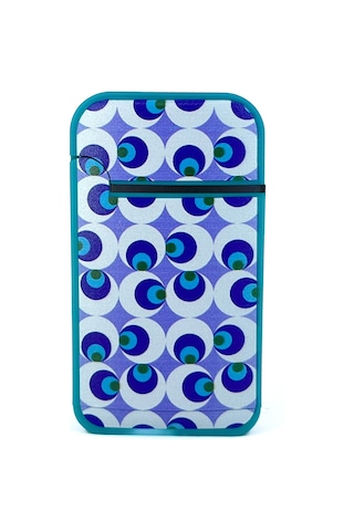 Zengaz Cool Tasarım Jet Alev Çakmak - Evil Eye Bead Turkuaz