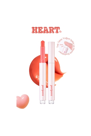 Yoğun Nemlendirici, Parlak Bitişli Balm Perıpera Heart Jam Glow Lip 1 Peach Fondue Peach Fondue