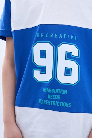 Penye Süprem Baskılı Yazlık Şortlu Takım M00734 Saks