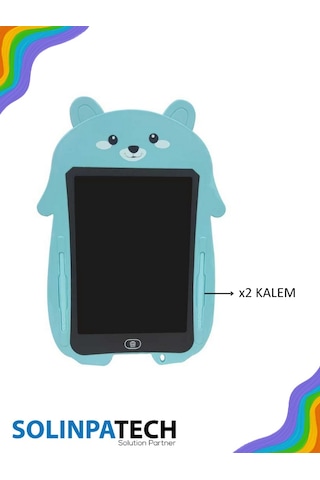 Mavi Panda Ekranlı 8.5 inç LCD Yazı ve Çizim Tahtası