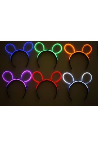 Glow Taç Fosforlu Taç Karışık Renk 12 Adet - Mg-874070