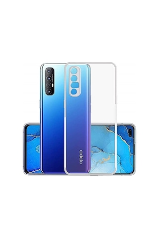 Kvy Oppo Reno 3 Pro Kamera Korumalı Süper Silikon Kılıf