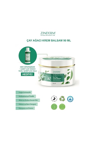 Zinderm Çay Ağacı Yağı Kremi Balsamı 90 ML