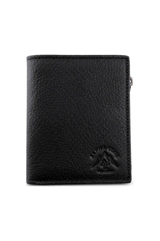 Alphaclub Bag Hakiki Deri Siyah Çok Bölmeli Erkek Cüzdanı