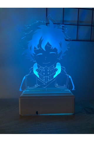 Deku Izuku Midoriya My Hero Academia 16 Renk Gece Lambası