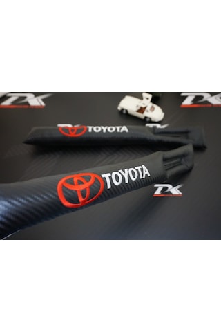 Dk Toyota Uyumlu Logo Karbon Desen Koltuk Arası Fitili 2 Li Set New