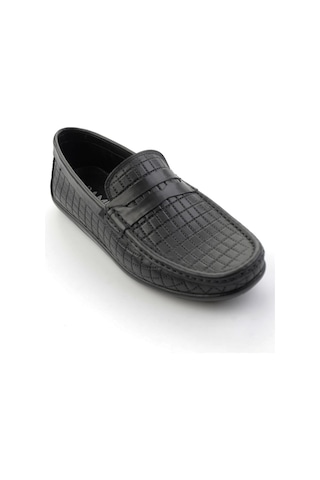 Siyah Hakiki Deri Erkek Loafer Ayakkabı E01697032003 Siyah