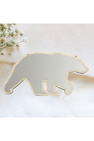 Pazly Vintage Suntek Oymalı İskandinav Duvar Dekoratif Ayı Akrilik Vn Çok Renkli
