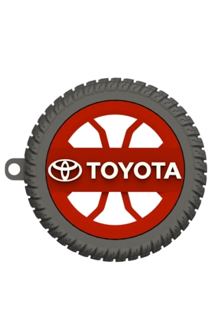 Toyota Uyumlu Özel Tasarım Anahtarlık - Premium Hafif Ve Dayanıklı Kırmızı
