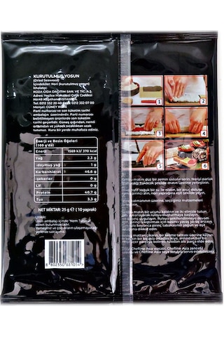 Chefline Asia Sushi Nori Gold Yosun 10 Yaprak 25 G