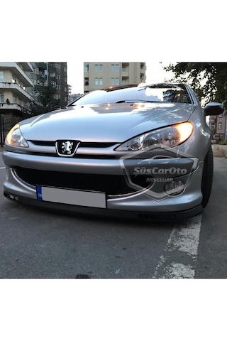 Peugeot 206 206+ 1998-2012 Uyumlu Üniversal Laguna Lip Esnek Ön Lip 2 Parça Tampon Altı Dil Karlık Ön Ek 00 Şüscaroto Aksesuar