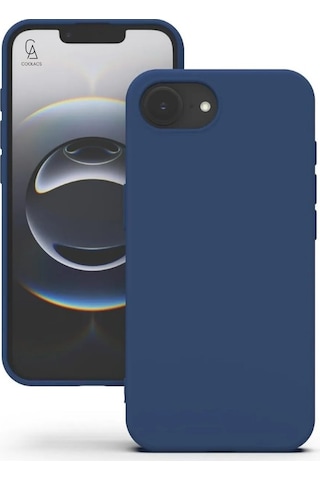 Apple iPhone 17e Uyumlu Içi Kadife Lansman Kılıf Ve Temperli Cam Ekran Koruyucu Lacivert