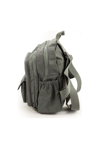 Krinkıl / Klinkır Su Geçirmez Ithal Kumaş Çok Gözlü Günlük Küçük Kadın Sırt Çantası Gri 8317 Gri