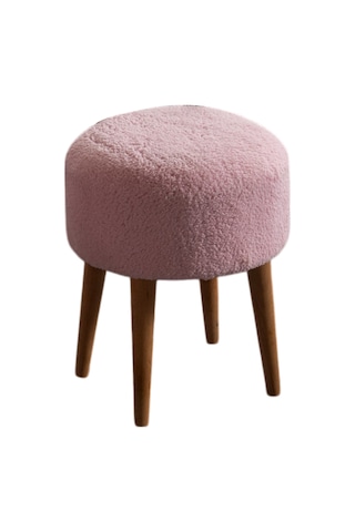 Panda Yuvarlak 4 Ayaklı Çok Amaçlı Puf Pembe Pembe
