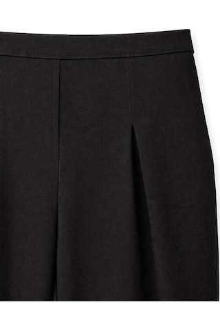 Mixray 4774 Kadın Bol Paça Pileli Pantalon Siyah