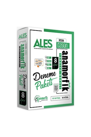 2026 ALES ÖSYM Çıkmış Soru 18li Tıpkı Basım ve 18li (10+8) Anamorfik Özgün Deneme Paketi TG Çözümlü