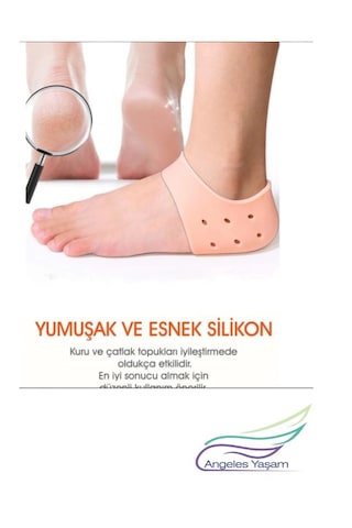 Angeles Yaşam Silikon Topuk Koruyucu Topuk Çorabı