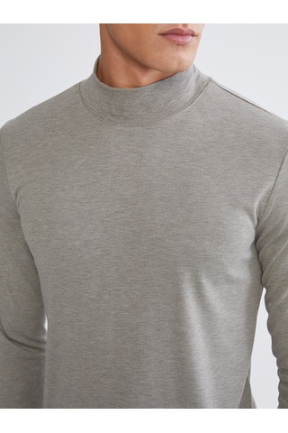 Lcwaıkıkı Classic Gri Dik Yaka Erkek Sweatshirt