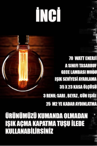Fuzon 3 Renk Kumandalı Toplu Krom Led Avize Inci Ledli Avize Gri - Gümüş