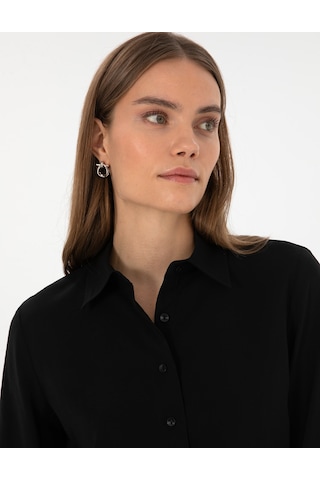 Pierre Cardin Kadın Siyah Gömlek Desenli 50318195-vr046 Siyah