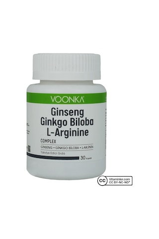 Voonka Ginseng Ginkgo Biloba L-arginine 30 Kapsül