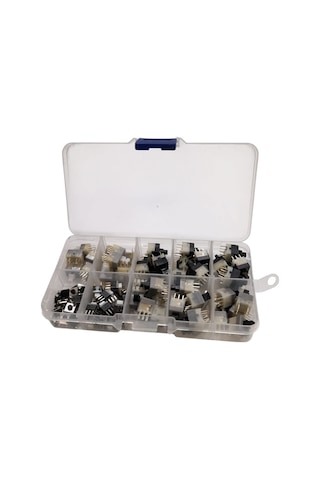 130 Parça Tact Switch & Push Buton Seti Farklı Boyut Ve Pin Sayılı Anahtarlar